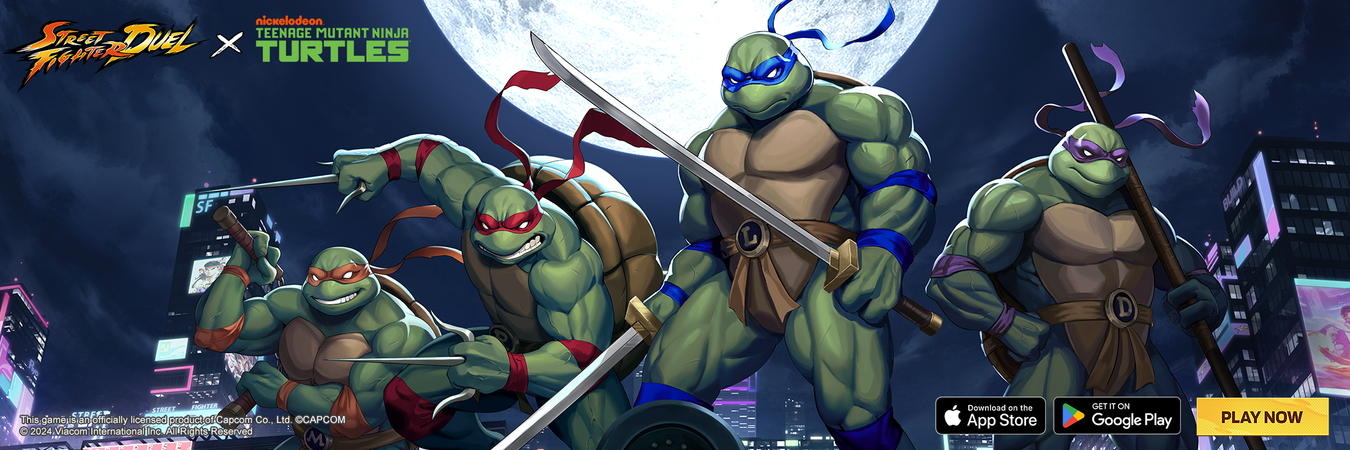 Play the new Teenage Mutant Ninja Turtles collaboration in Street Fighter Duel now!